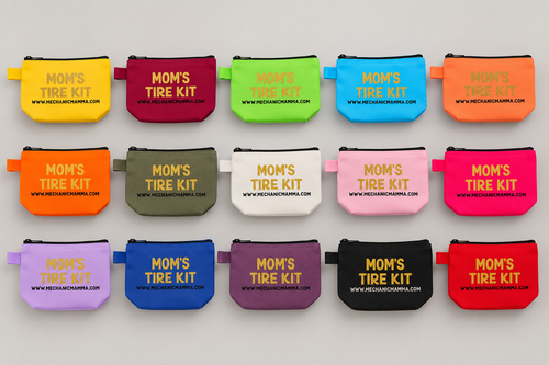 Mom’s Tire Kit bag-only color options arranged neatly on a neutral background