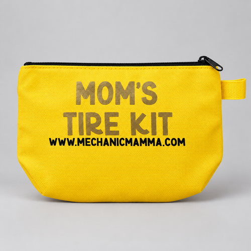 Yellow Mom’s Tire Kit pouch — empty bag only